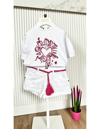 T-Shirt Cuore Fucsia