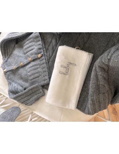 Cardigan con tasche grigio in lana