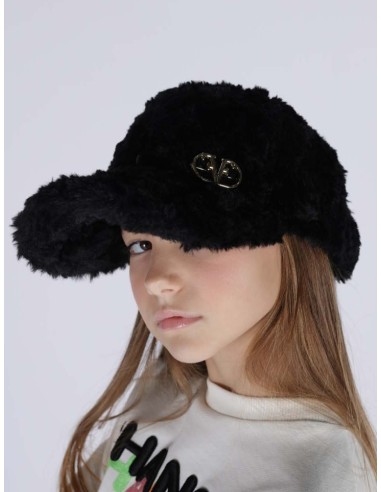 Cappello con visiera ecopelliccia